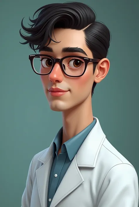 Italian doctor, early 20’s
Strong jawline
Prominent cheekbones
Narrow nose: The nose is typically narrow with a slightly hooked tip, considered a classic "Roman nose" feature.
Dark hair and eyes
No facial hair
Oval face shape
Wider forehead
Wears glasses