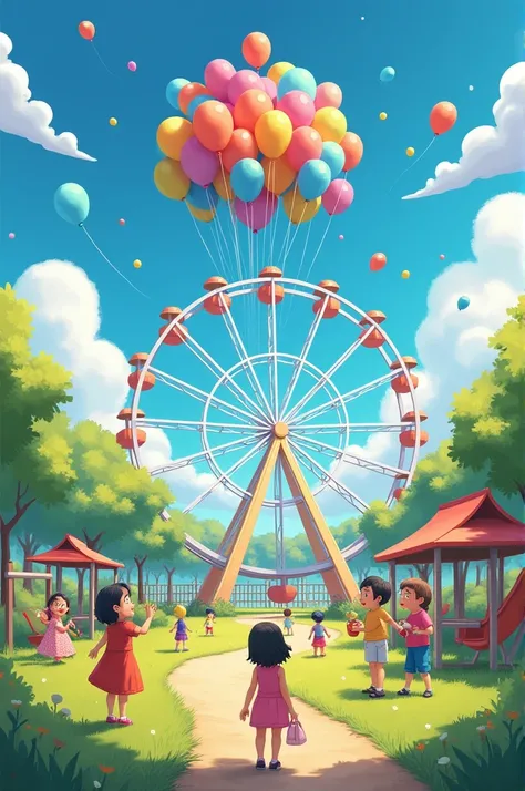 playground ferris wheel balloons