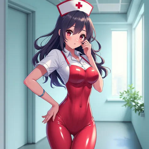 Anime nurse latex dress 