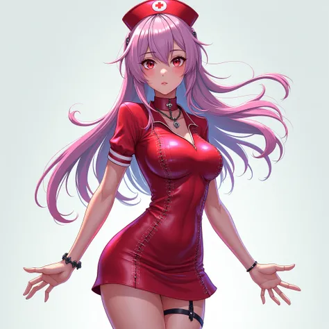 Anime nurse latex dress 