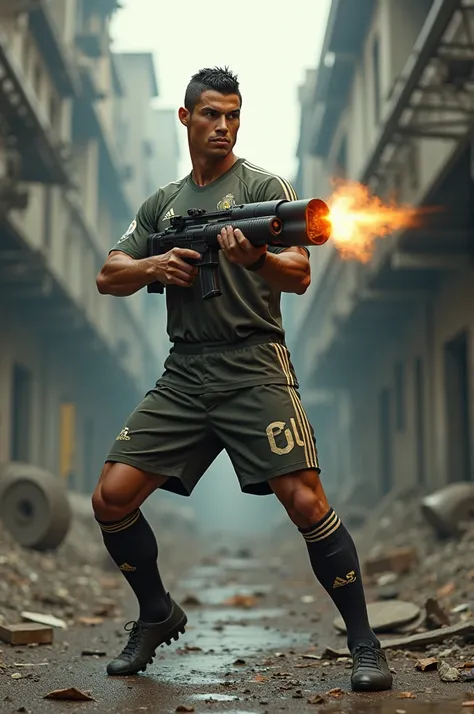 CR7 with a bazooka