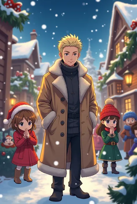 Christmas gojo Disney more characters in frame
Edit his coats to brown coats 