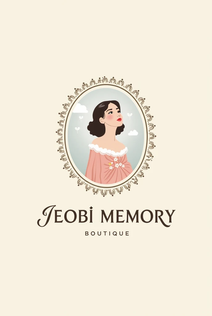 
Can you give me a logo of A logo for Yeoubi Memory Boutique with outfits  with unique decorations 