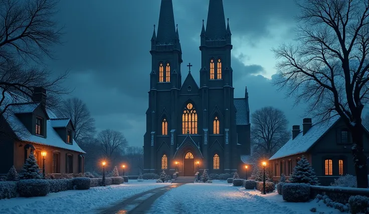 
 Picture of the big, dark church bells, Ringing on Christmas Eve 