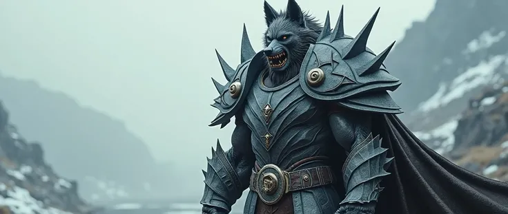 Berserker Armor, wolf knight, completely covering his face 