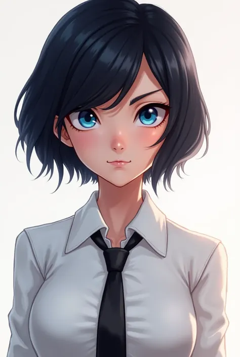 Marinette from Miraculous wearing a button up shirt and tie