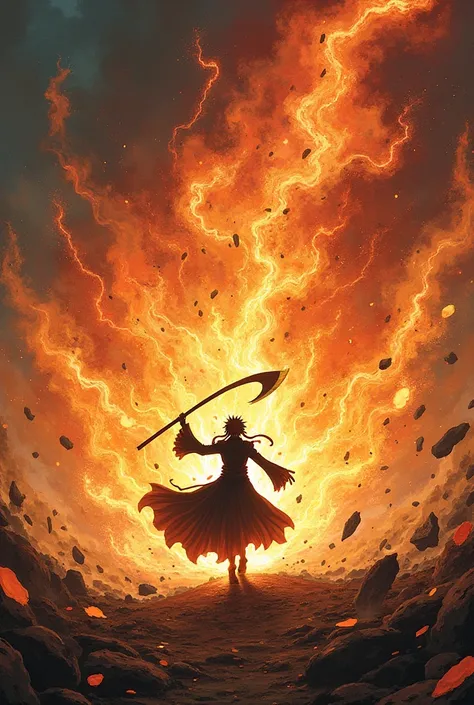 Imagine a devastating bankai capable of controlling wind and fire channeled by a sickle