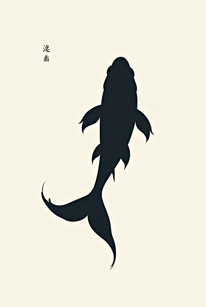 Vector art ilustration siluet koi fish