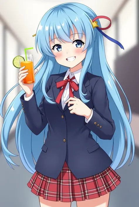 Blue Archive picture of Hibiki holding alcohol Hibiki