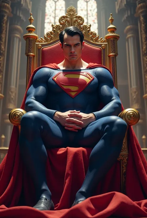 The hero Superman being king 