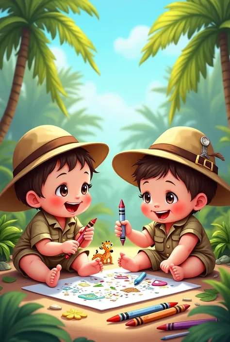 Safari Baby Coloring Gang 