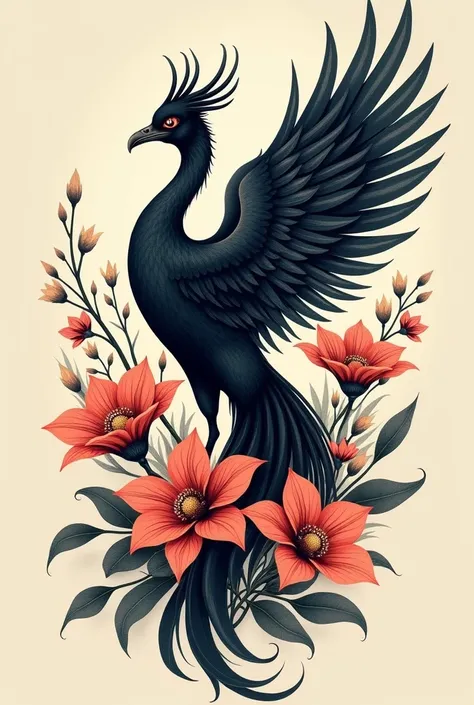 Shadow phoenix hoya flowers tattoo designs 
