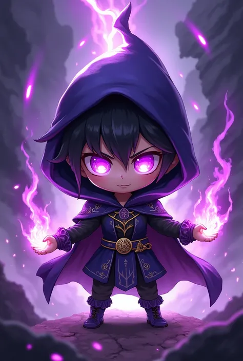 Chibi girl  dark mage  muscle 