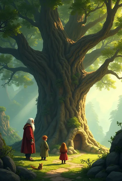 Scene 3* : The Old Oak Tree

~The Bully~ (looking around) Where’s this game?

~The Wise Old Tree~ (deep, booming voice) Perhaps it’s time for a lesson in kindness.

~The Bully~ (startled) A talking tree?

~The Wise Old Tree~ Indeed. Now, apologize to Babu ...