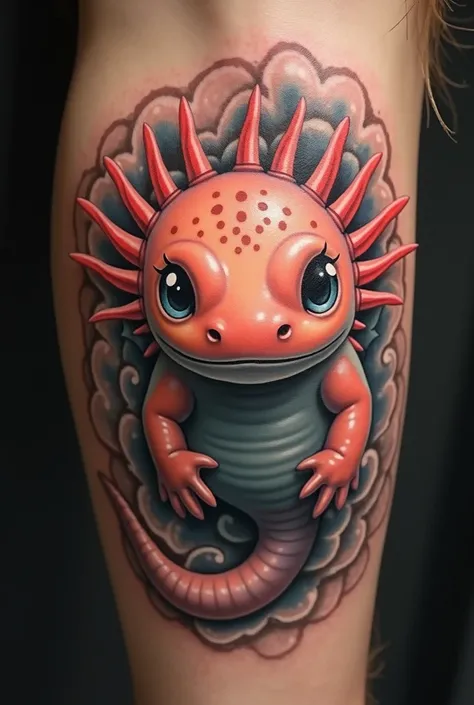 Axolotl tattoo 