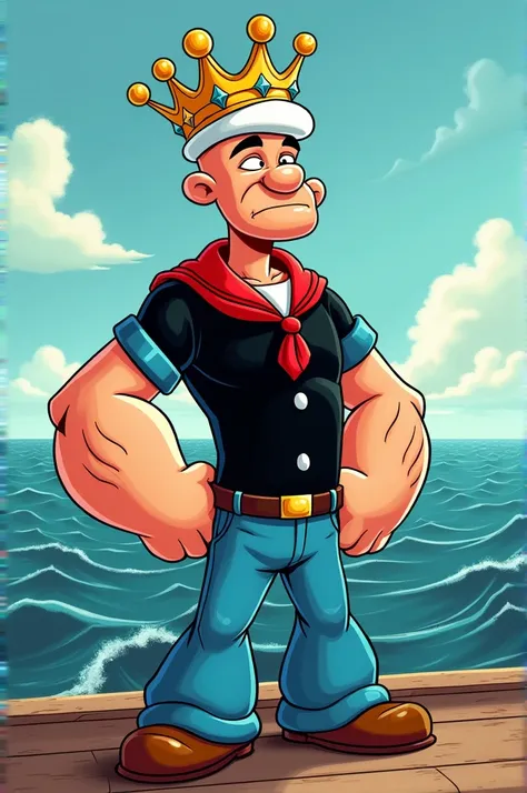 Popeye with a crown