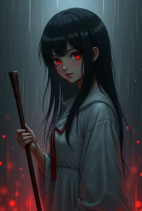  Black hair girl cao lớn,  about 200cm ,  stood silently in the dark ,  radiates a cold and emotionless look .  x} Her eyes were sharp ,  looking straight down at the white-haired girl ,  where the controller always remains active .  The eyes of the fiery ...