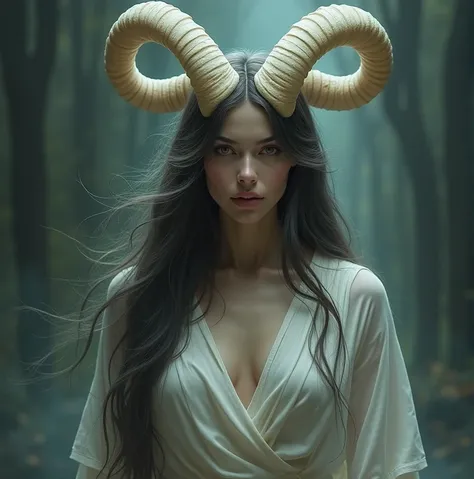 Take into account the appearance of the mother  ( but the color of her hair should not change and her horns should be white)