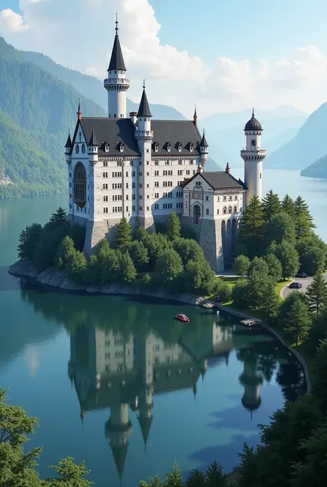 Neuschwanstein on an island