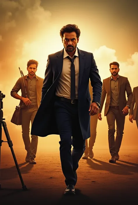 The image is a movie poster for the film "Borbaad" starring Shakib Khan. It features a man in a suit walking towards the camera with a group of armed men in the background. Tripot At rocket launcher  