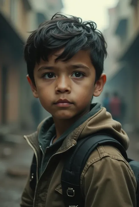 Create a video with a boy who lost his parents at early age and became a hero in future 