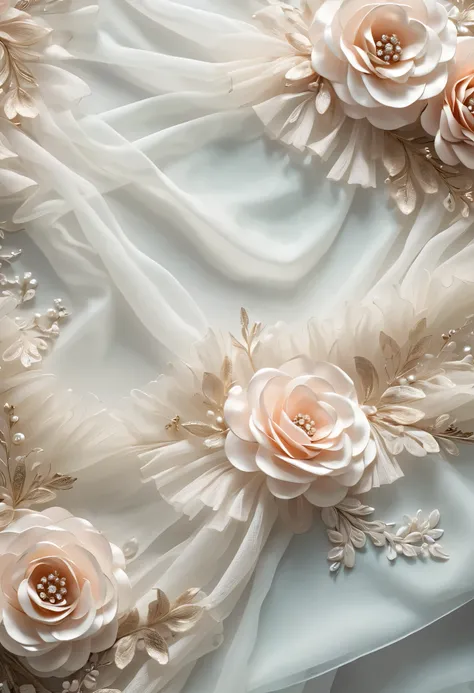 ((background only)),Overhead shot,(((masterpiece))), (((Highest quality))), ((Super detailed)), ((Very delicate and beautiful)), ( greatest masterpiece :1.4),delicate,８ｋ,((Arrange the square shaped fabric all over:1.5)),((Frills:1.5))((Beautiful layered tu...