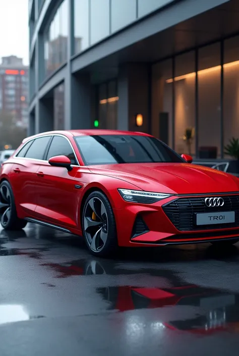 2025 Audi A6 e-tron red colour for said