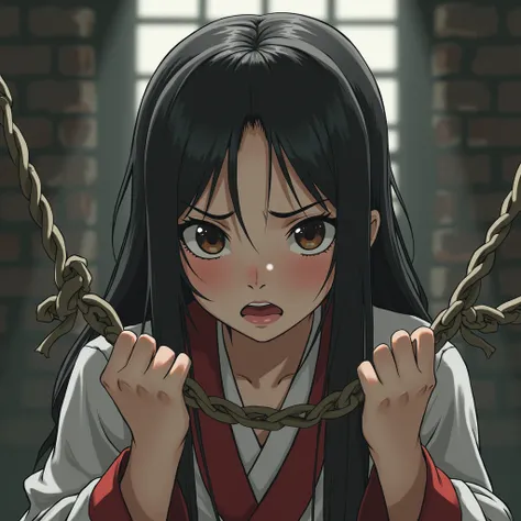 Nezuko get rape by human and human rope her and she cry 