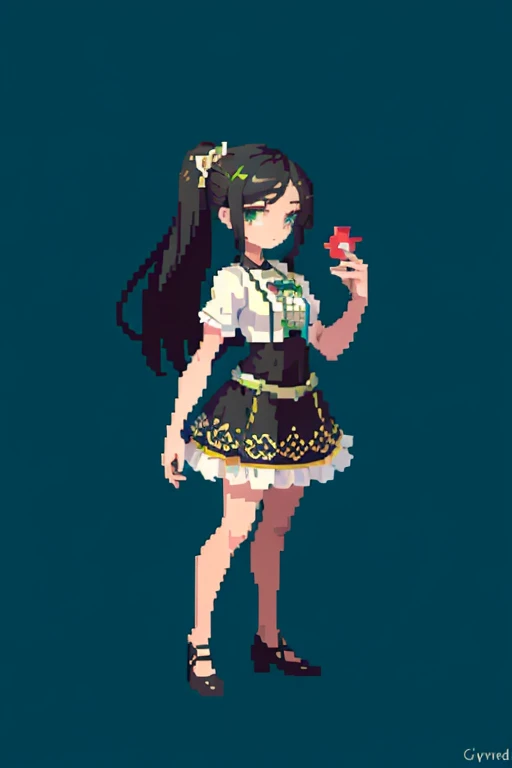 (masterpiece, top quality, best quality), pixel,pixel art,1girl,full body