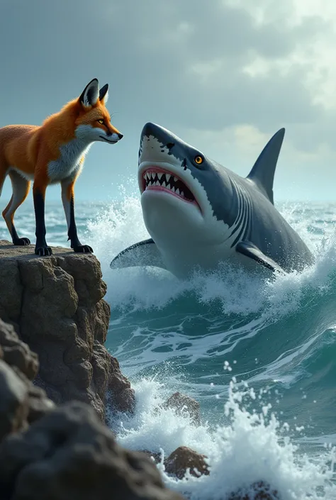 
Fox and  Shark 