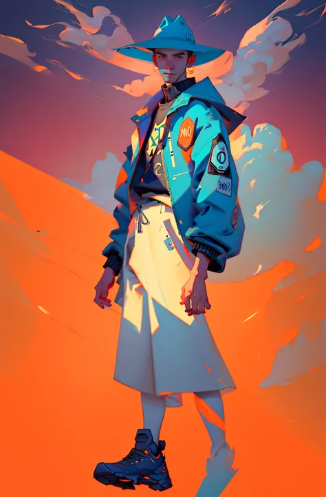 engraved image of a man wearing a cowboy hat and a blue jacket,  beeple and James Jean , inspired by Russell Dongjun Lu, Inspired by Mike Winkelmann ,  mixed hybrid beeple style ,  in the style of Cyril Rolando , inspirado por Victor Mosquera, in the style...