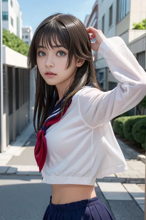 (​masterpiece:1.3), (8k, Photorealistic, Raw photography, Top image quality: 1.4), japanes, (1girl in), beauitful face, (Lifelike face), Beautiful hairstyle, realisticeyes, Eyes in Beautiful Details, (real looking skin), Beautiful skins, enticing, 超A high ...