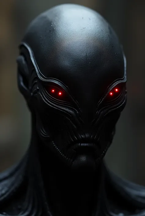 Closed up The fully upgraded, fully terrifying nightmare fuel version of an alien -straight out of someones existential crisis. Solid black finish? Check. Glowing red slits for eyes? Classic intimidation mode. The flowing obsidian "fabric"? Just extra.

Lo...