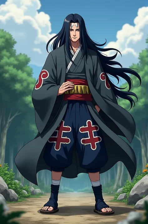 Adult man, he is: Hashirama senju, ninja, hokage, long black hair, 