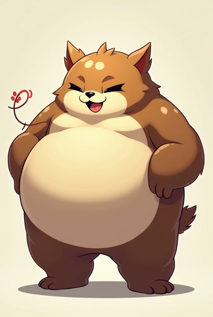 Fat furry PROTOGEN very fat belly very fat whips 