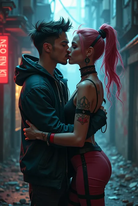 ekko and jinx kissing