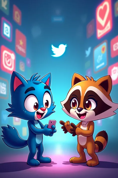 Gumball from amazing world of gumball and Rigby from regular show use social media to help others 