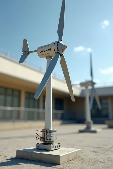 describe a STEM project, a prototype windmill made by 12-15 olds with 15 degree angled blades.