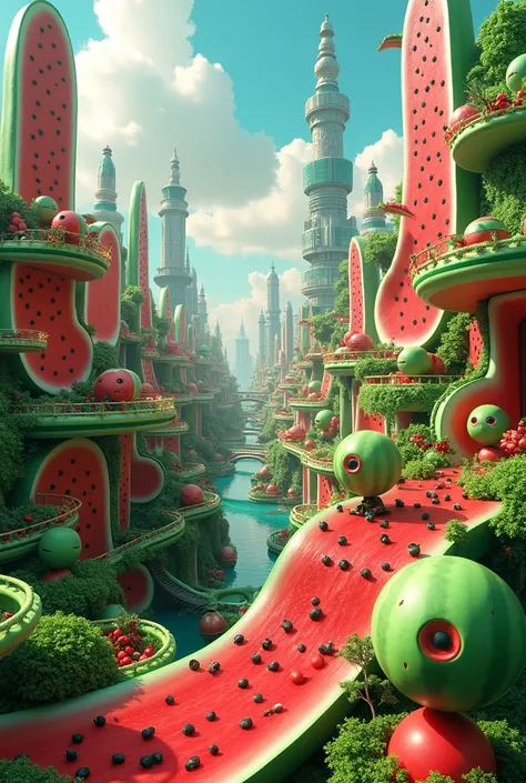 ((8k quality))Watermelon city