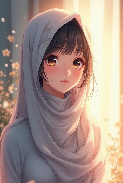 anime girl wearing hijab