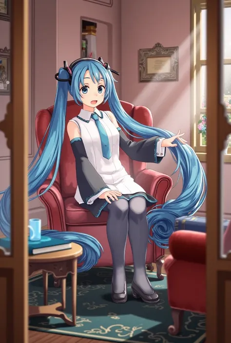 (masterpiece、 top quality 、 top quality 、 Official Art 、 beautiful and beautiful :1.2)、( One Girl :1.3) Hatsune Miku 、 Twin Tails , Beautiful breasts,   cute girl、masterpiece, top quality,  high definition ,  very detailed bust,  detailed background,(Fraul...