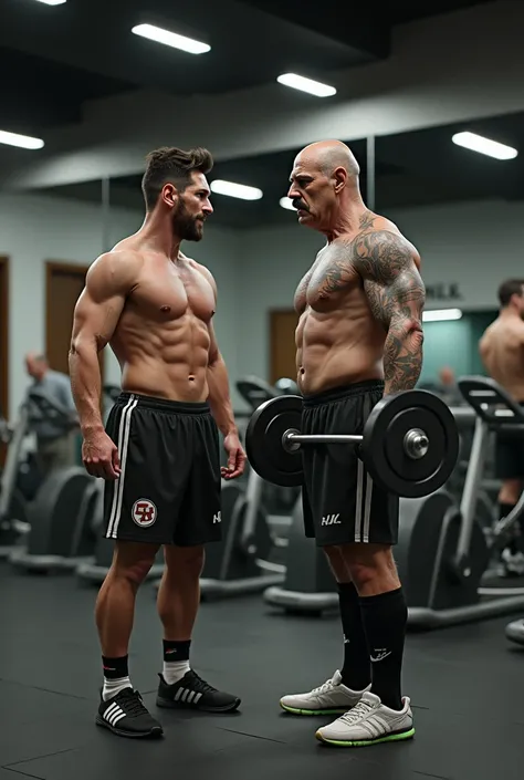 Messi and Hitler at the gym