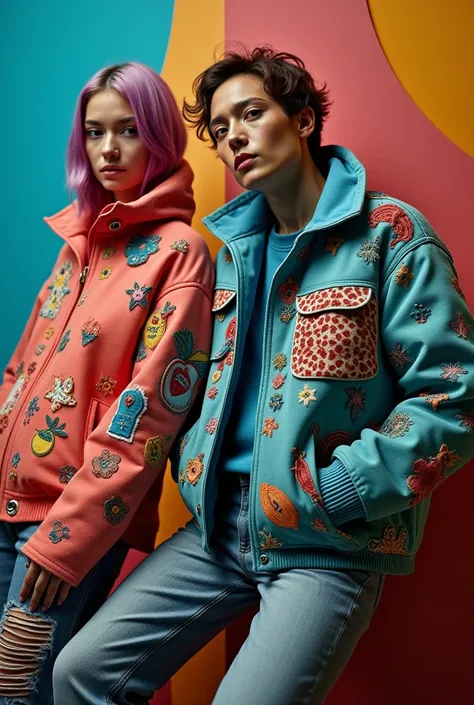 Very attractive and cute artistic jackets, a combination of creative fabrics and tour