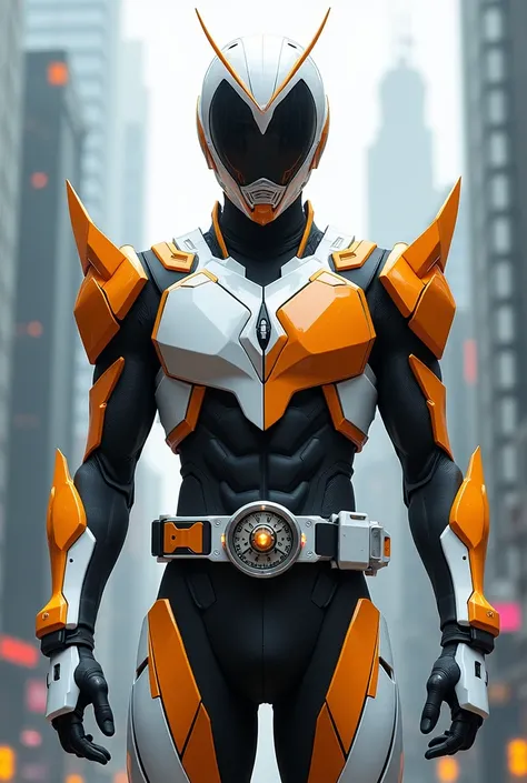 Kamen Rider Build is a mix of 2 colors, White and orange、Lean and muscular、Transformation Belt
