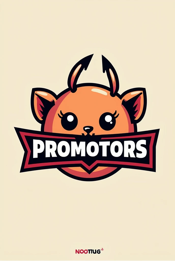  colors A logo that says ProMotors , that has red , negro, white and that has animal tongs drawn