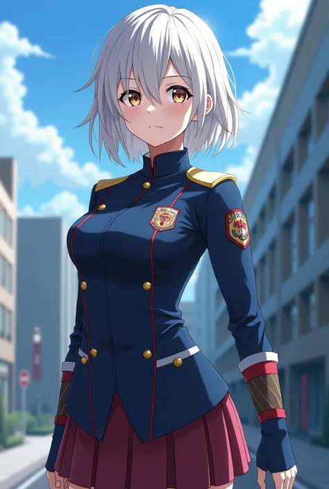 no, to wear the UA uniform from My Hero Academia ,  that has even lighter hair and lighter eyes too 