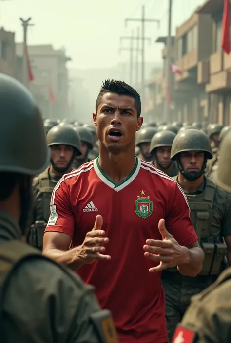 Ronaldo gets jealous and says to the soldiers to start war again 