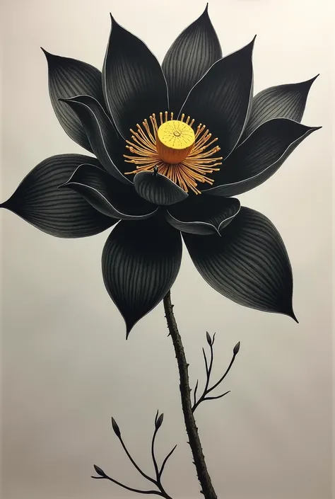 black lotus flower drawing