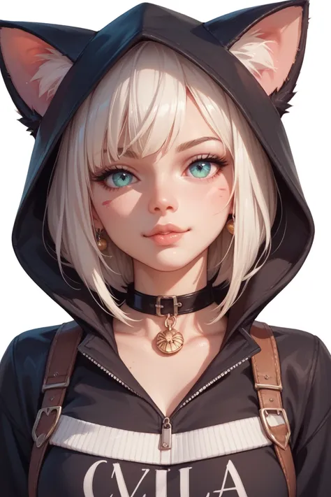 girl with cat ears hood