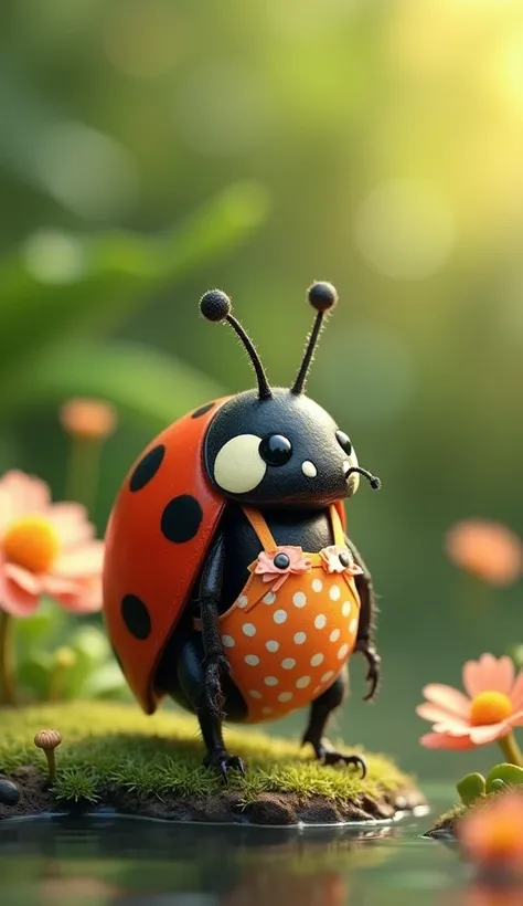 I filmed a ladybird wearing a swimsuit